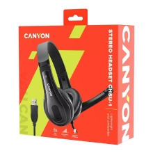 Купити Навушники Canyon CHSU-1 USB Black (CNS-CHSU1B) - фото 5