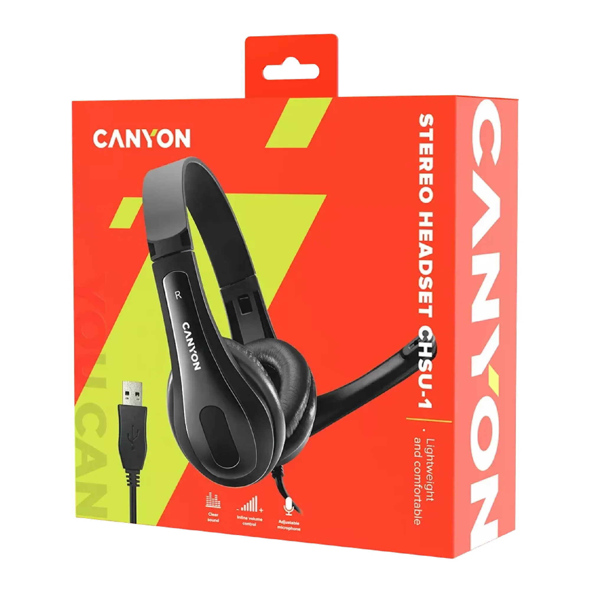 Купити Навушники Canyon CHSU-1 USB Black (CNS-CHSU1B) - фото 5