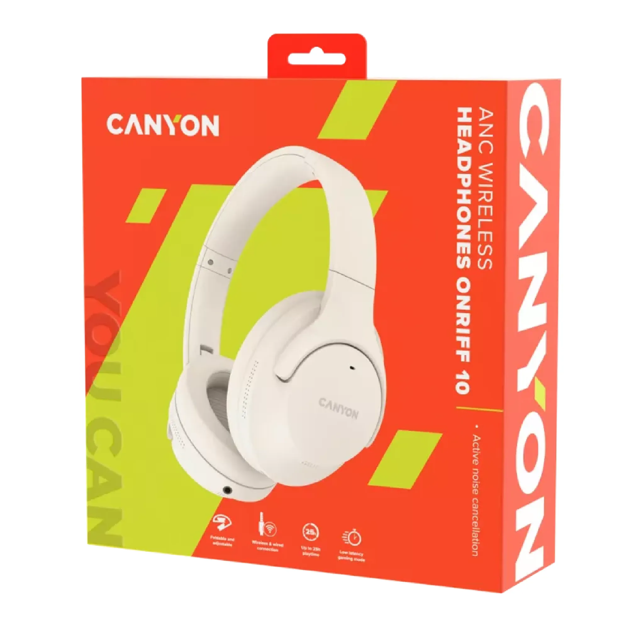 Купить Наушники Canyon OnRiff 10 ANC Bluetooth Beige (CNS-CBTHS10BG) - фото 6