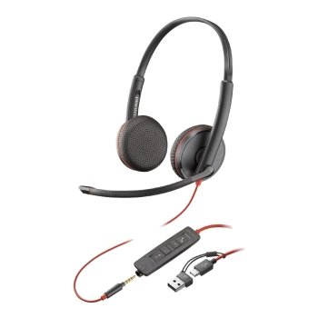 Купить Наушники Poly Blackwire 3225 USB-A/C/+ 3.5mm (8X229AA) - фото 1