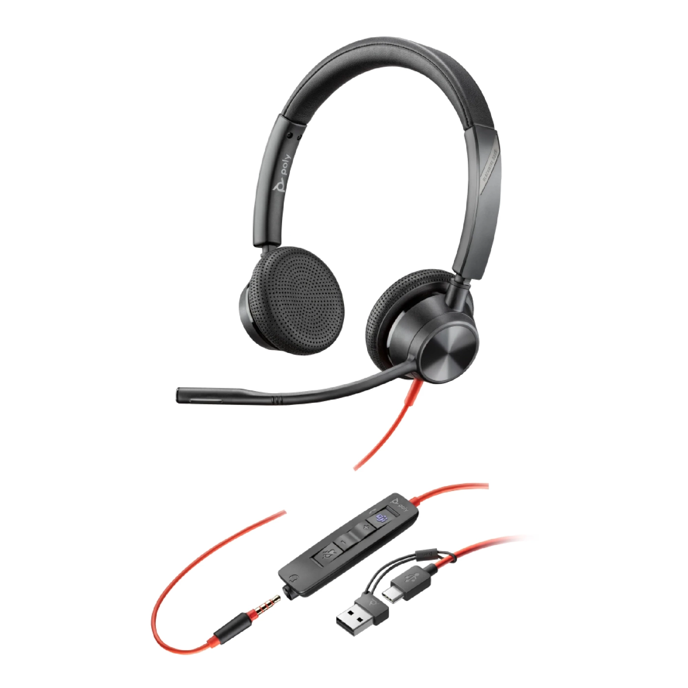 Купить Наушники Poly Poly Blackwire 3325-M USB-A/USB-C Black (8X222AA) - фото 1