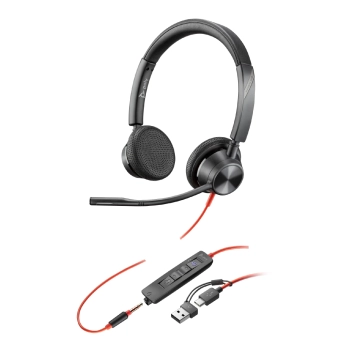 Купить Наушники Poly Poly Blackwire 3325-M USB-A/USB-C Black (8X222AA) - фото 1