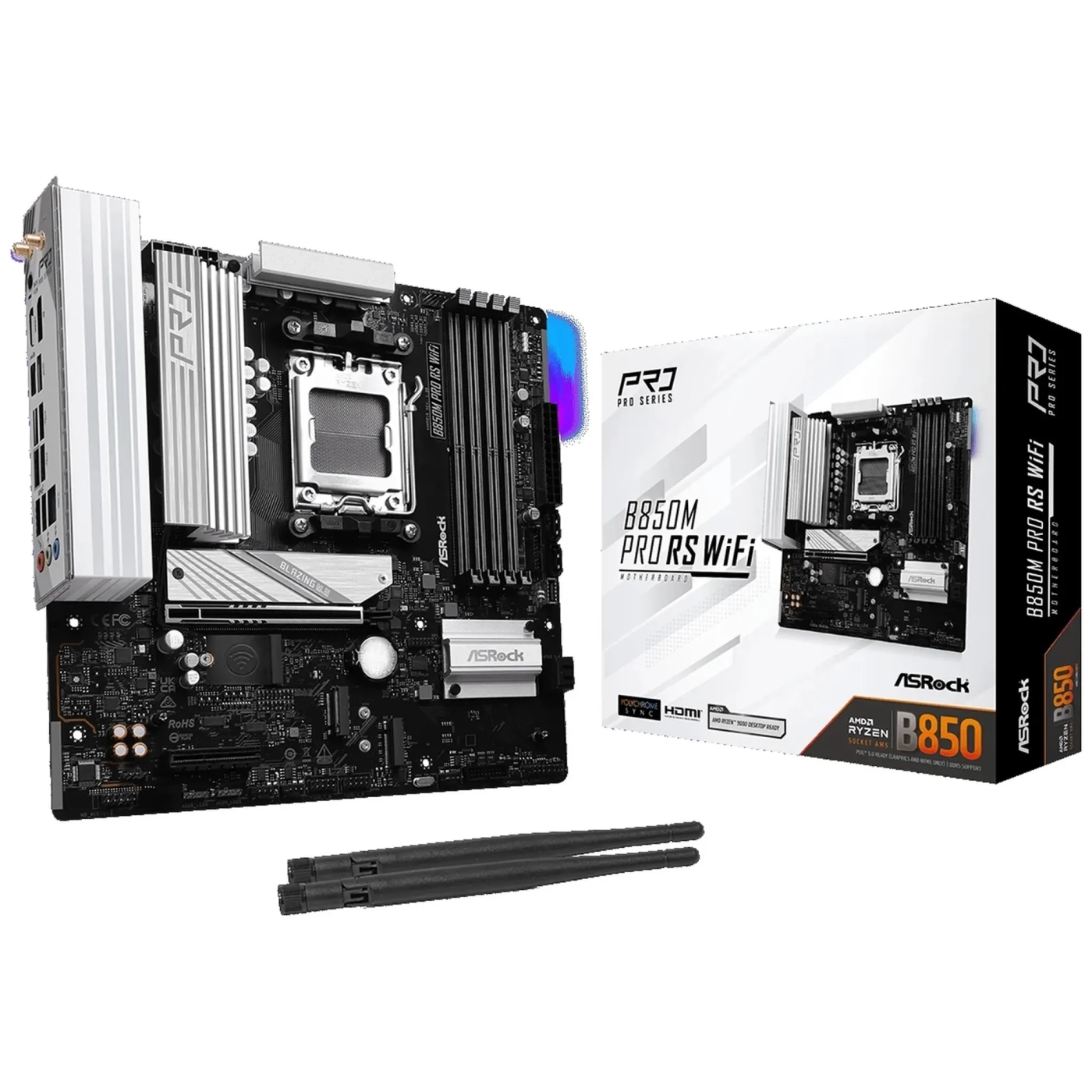 Купить Материнская плата ASRock B850M Pro RS WiFi - фото 1