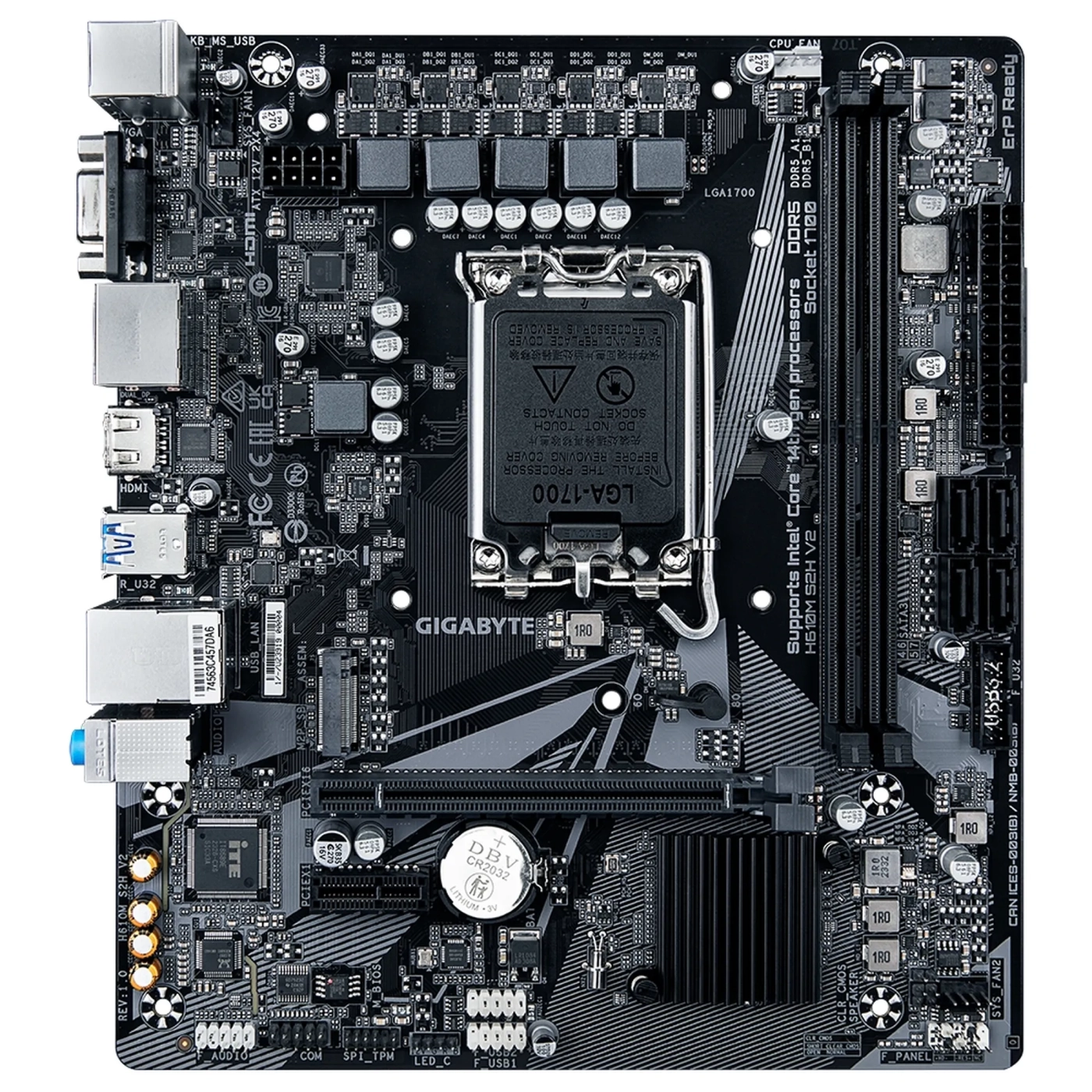 Купити Материнська плата Gigabyte H610M S2H V2 - фото 1