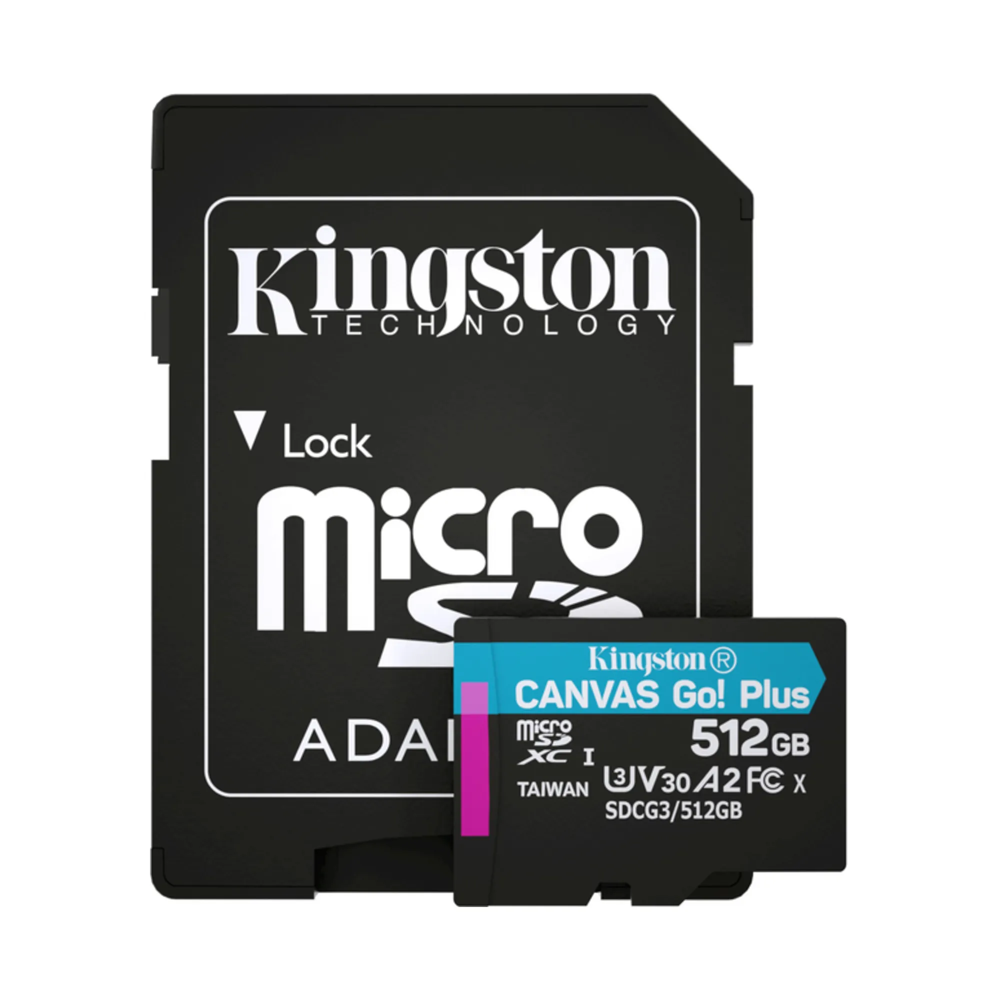 Купити Карта пам'яті Kingston 512GB microSDXC class 10 UHS-I/U3 Canvas Go Plus (SDCG3/512GBSP) - фото 1