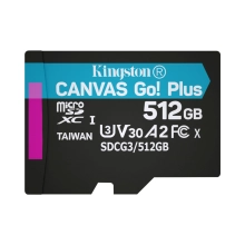 Купити Карта пам'яті Kingston 512GB microSDXC class 10 UHS-I/U3 Canvas Go Plus (SDCG3/512GBSP) - фото 2