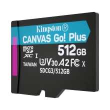 Купити Карта пам'яті Kingston 512GB microSDXC class 10 UHS-I/U3 Canvas Go Plus (SDCG3/512GBSP) - фото 3