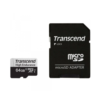 Купити Карта пам'яті Transcend microSD 64GB C10 UHS-I U1 High Endurance (85TB) (TS64GUSD350V) - фото 1
