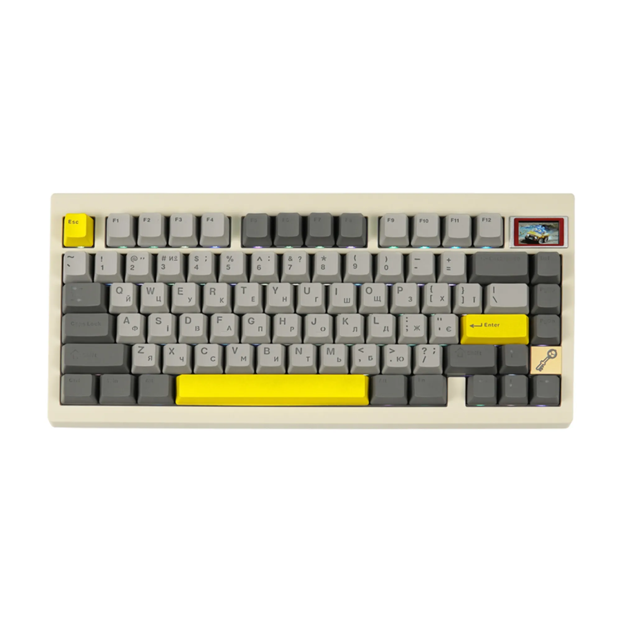 Купить Клавиатура EPOMAKER TH80 Pro V2 Wisteria Tactile Switch Hot-Swap RGB White (TH80-PROV2-W-WT) - фото 1