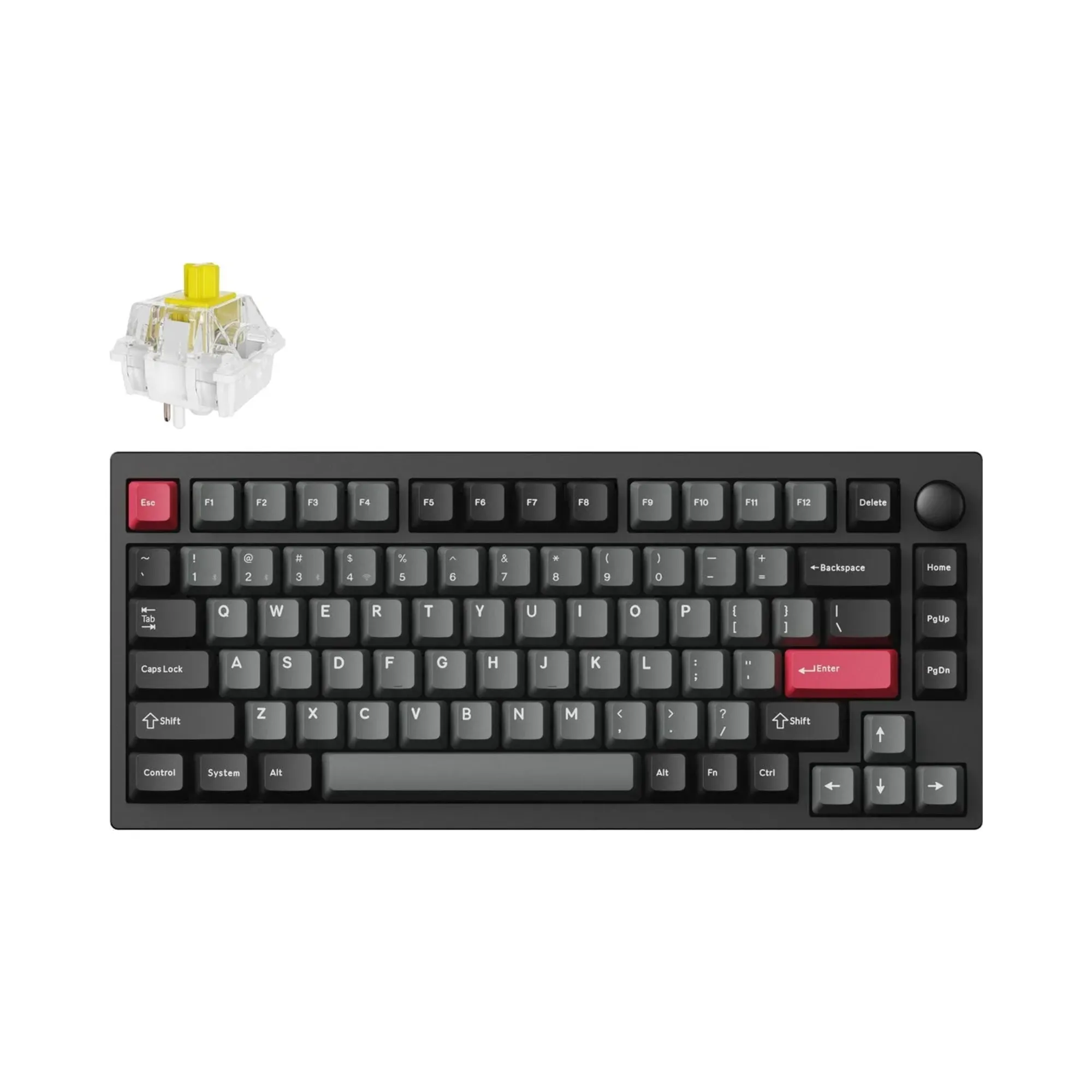 Купить Клавиатура Lemokey P1 Pro Keychron Super Banana Carbon Black (P1P-M4-UA) - фото 2