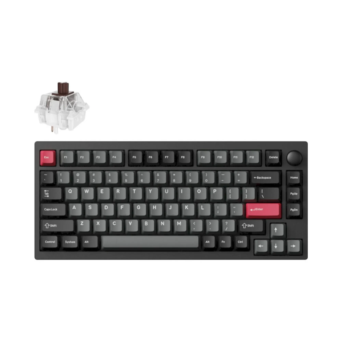 Купити Клавіатура Lemokey P1 Pro Keychron Super Brown Carbon Black (P1P-M3-UA) - фото 2