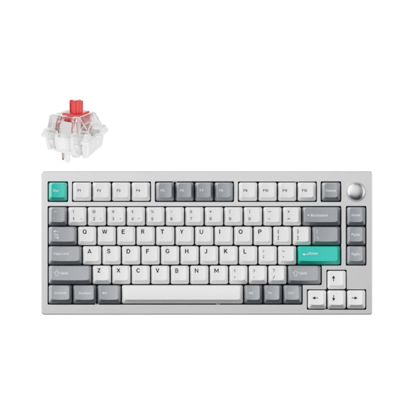 Купить Клавиатура Lemokey P1 Pro Keychron Super Red Space Silver (P1P-X1-UA) - фото 2