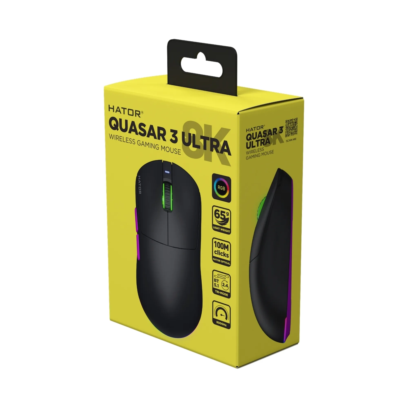 Купити Мишка Hator Quasar 3 Ultra 8K Wireless Black/Violet (HTM770) - фото 6