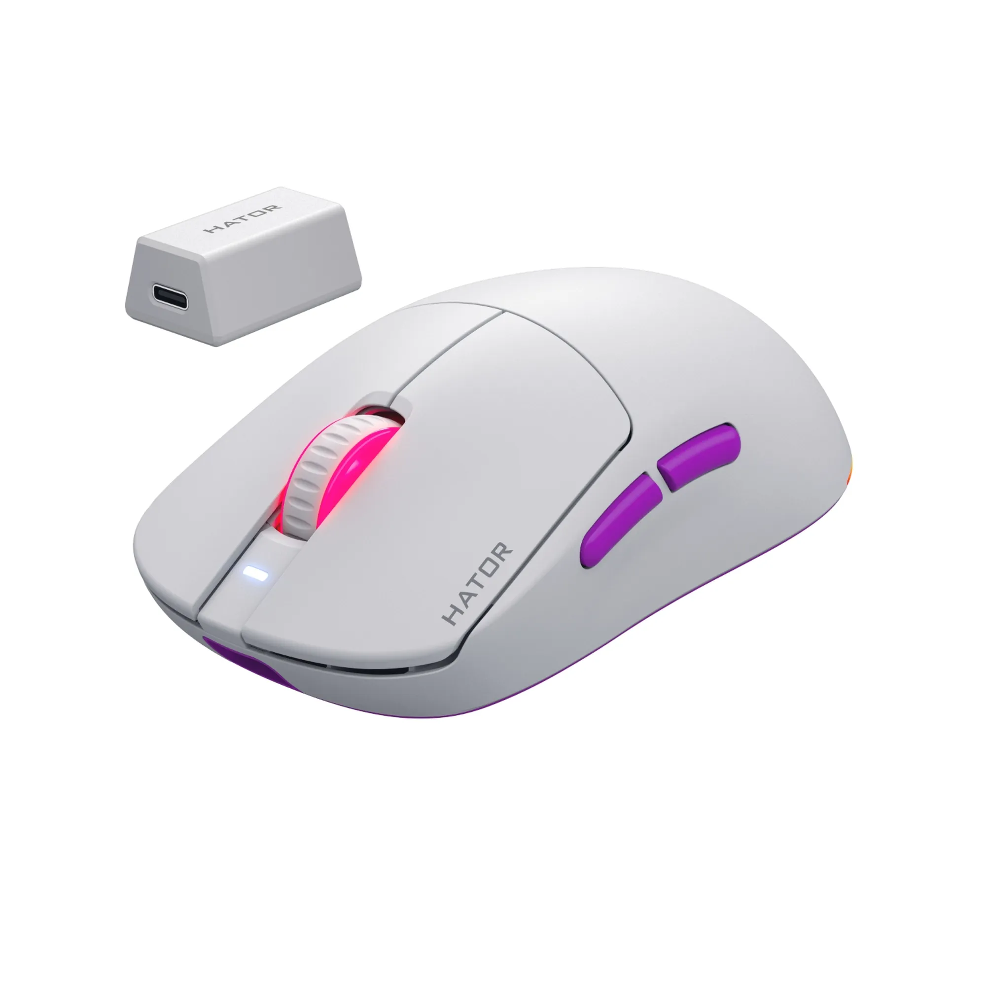 Купити Мишка Hator Quasar 3 Ultra 8K Wireless White/Violet (HTM771) - фото 2