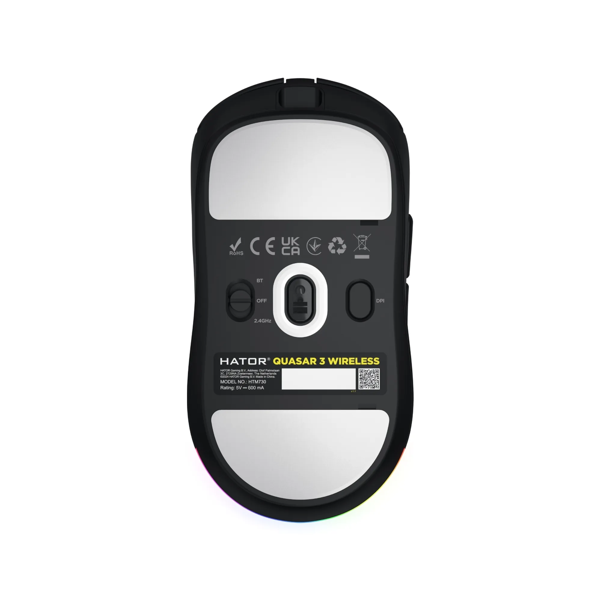 Купити Мишка Hator Quasar 3 Wireless Black (HTM730) - фото 5