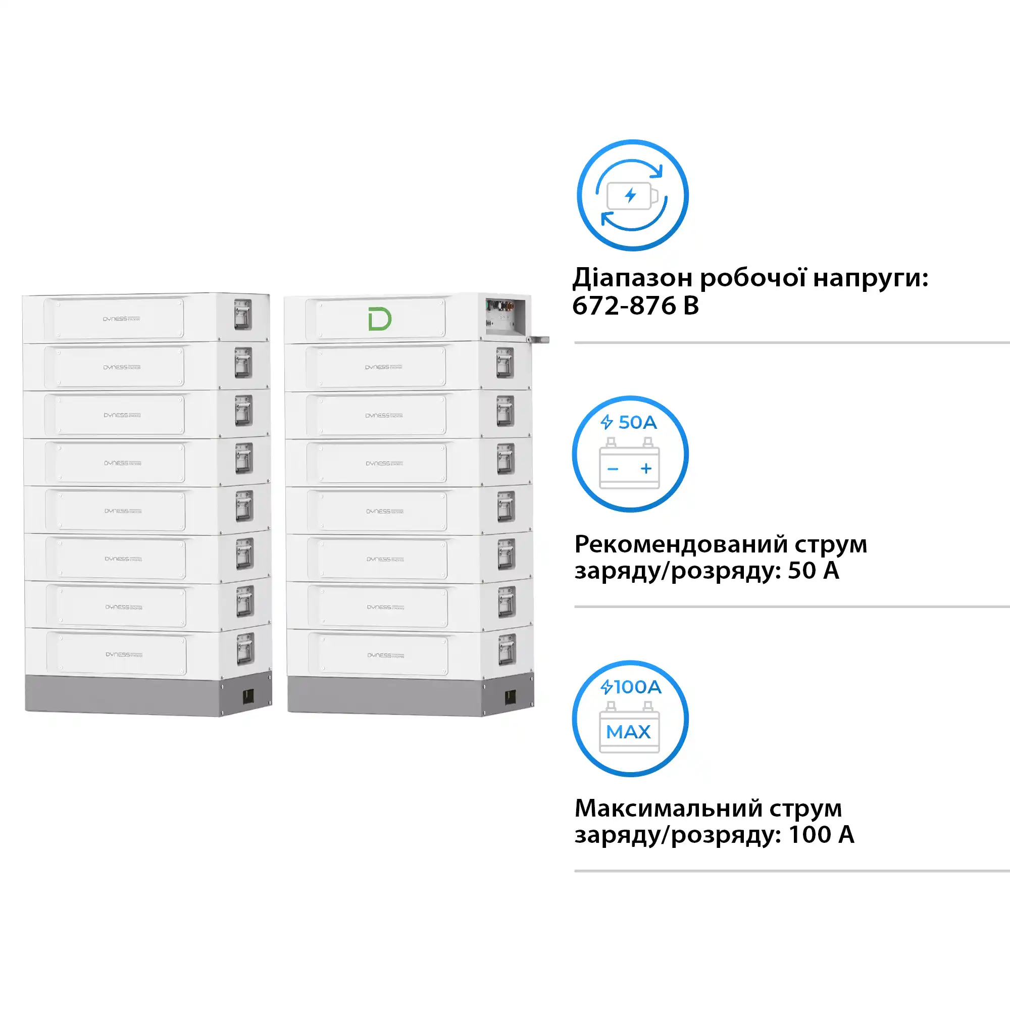 Купить Блок батарей Dyness STACK100-15 15xS51100 76.8kW 768V 100AhLiFePO4 SBDU100 (STACK100-15-76.8kW) - фото 3