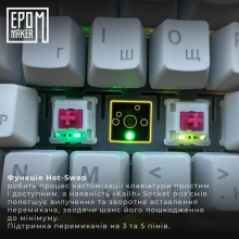 Купить Клавиатура EPOMAKER Shadow-X Mulan Switch Hot-Swap RGB White (SHX-W-M) - фото 4