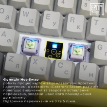 Купить Клавиатура EPOMAKER EP84 Plus Wisteria Linear Switch Hot-Swap RGB White (EP84-W-WL) - фото 2