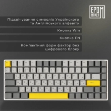 Купить Клавиатура EPOMAKER EP84 Plus Wisteria Linear Switch Hot-Swap RGB White (EP84-W-WL) - фото 4