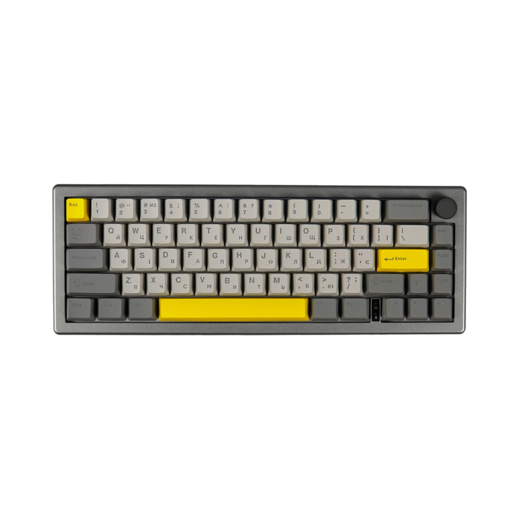Купити Клавіатура EPOMAKER EK68 Flamingo Switch Hot-Swap RGB Black (EK68-B-F) - фото 1