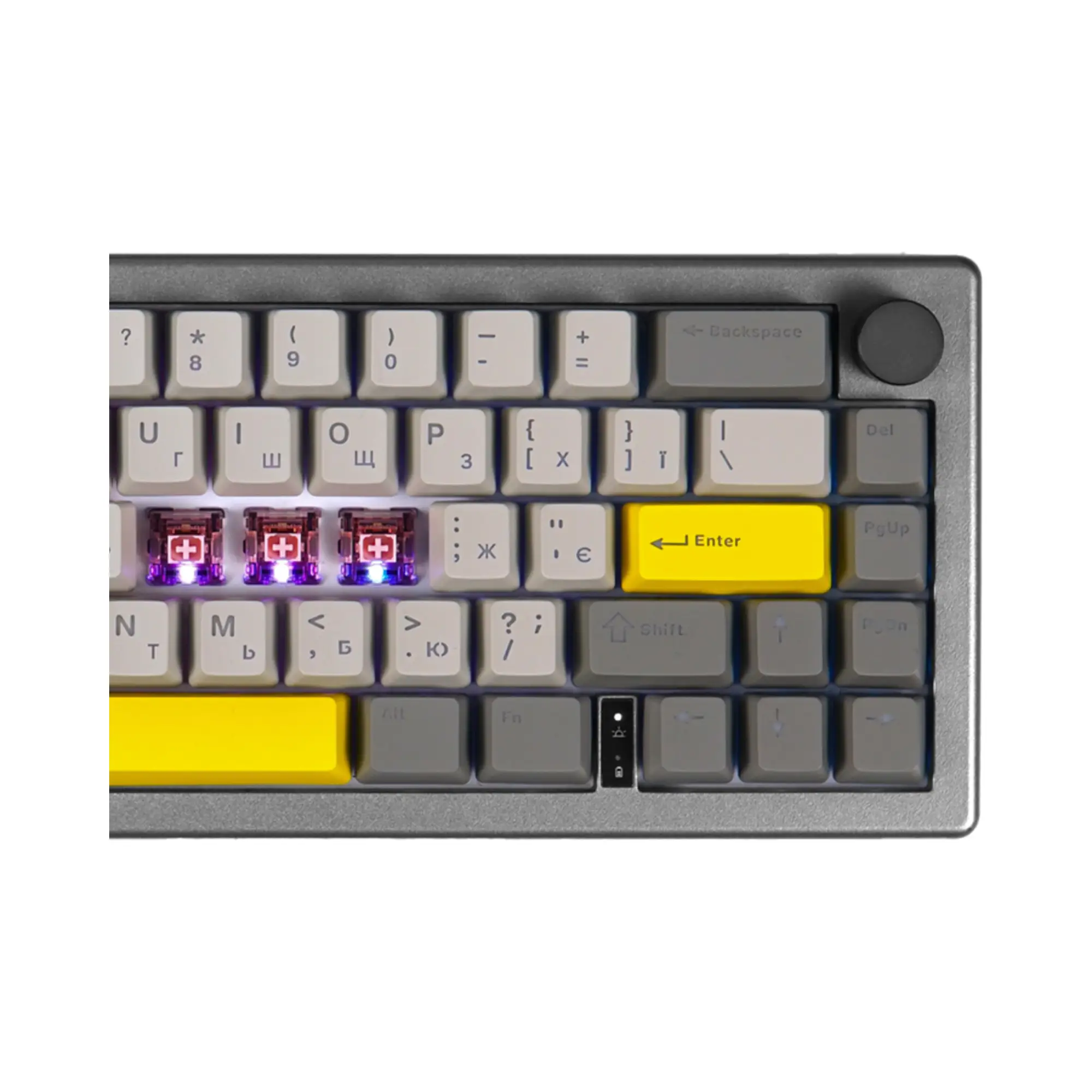 Купити Клавіатура EPOMAKER EK68 Flamingo Switch Hot-Swap RGB Black (EK68-B-F) - фото 2