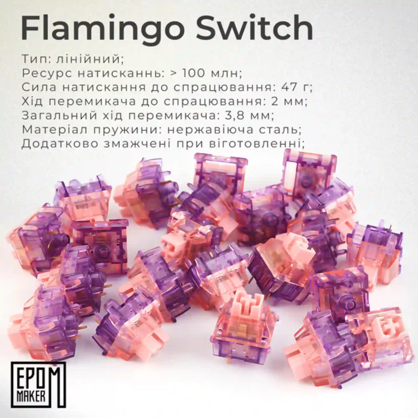 Купити Клавіатура EPOMAKER EK68 Flamingo Switch Hot-Swap RGB Black (EK68-B-F) - фото 6