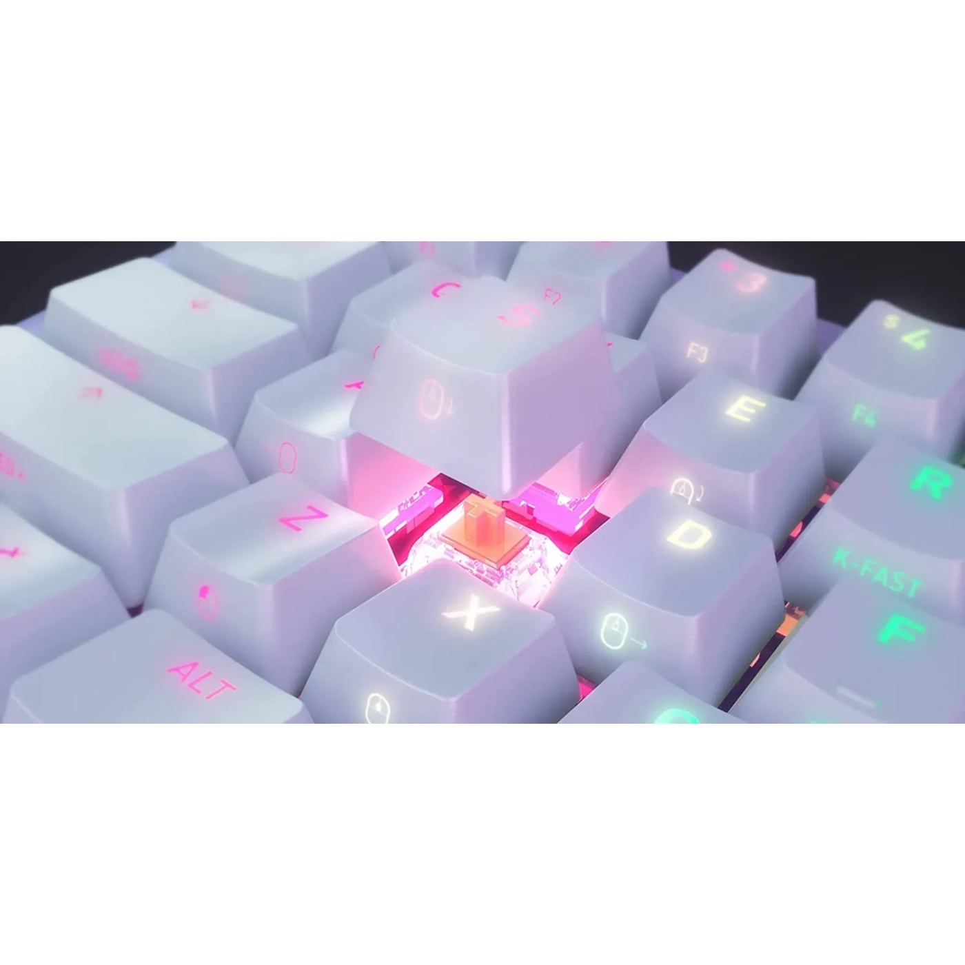 Купить Клавиатура Xtrfy K5 68 keys Kailh Red Hot-swap RGB UA White (K5-RGB-CPT-TPWHITE-R-UKR) - фото 7