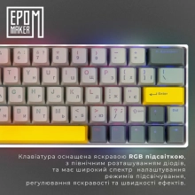 Купити Клавіатура EPOMAKER EP64 Mulan Switch Hot-Swap RGB White (EP64-W-M) - фото 4