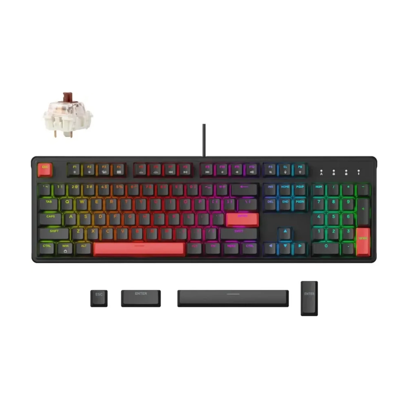 Купити Клавіатура Lemokey X3 Keychron Brown Black (X3-H3-UA) - фото 2