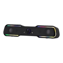 Купить Саундбар 2E PCS101 RGB 2.0 USB Black (2E-PCS101BK) - фото 2