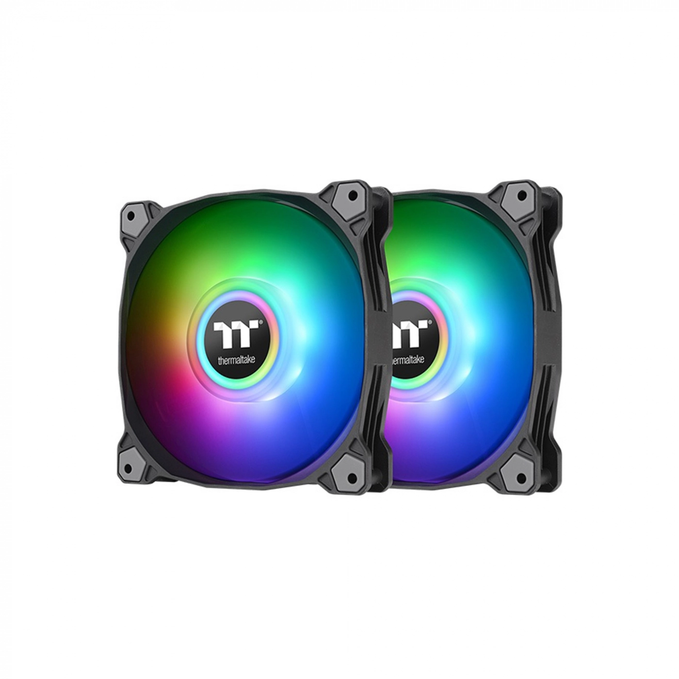 Купить Набор вентиляторов Thermaltake Pure Duo 12 ARGB Sync Radiator Fan (2-Fan Pack)-Black (CL-F115-PL12SW-A) - фото 1