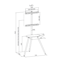 Купить Крепление для монитора OfficePro TVS226 43"-65" Black/Walnut - фото 5