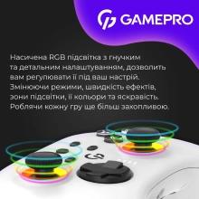 Купити Геймпад GamePro GPX13W RGB White - фото 14