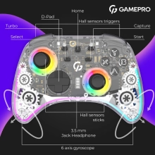 Купить Геймпад GamePro GPX13T RGB Transparent - фото 8