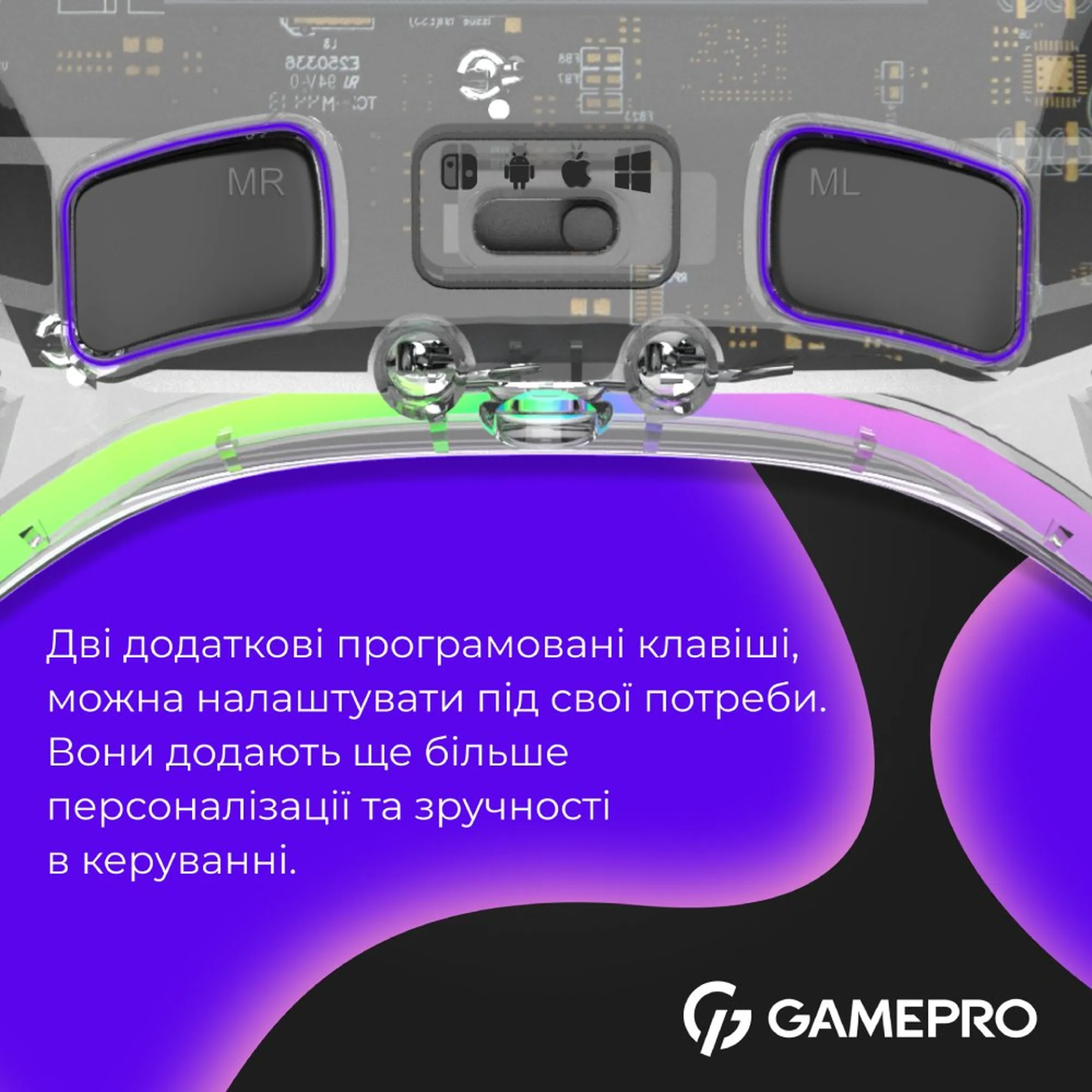 Купить Геймпад GamePro GPX13T RGB Transparent - фото 12
