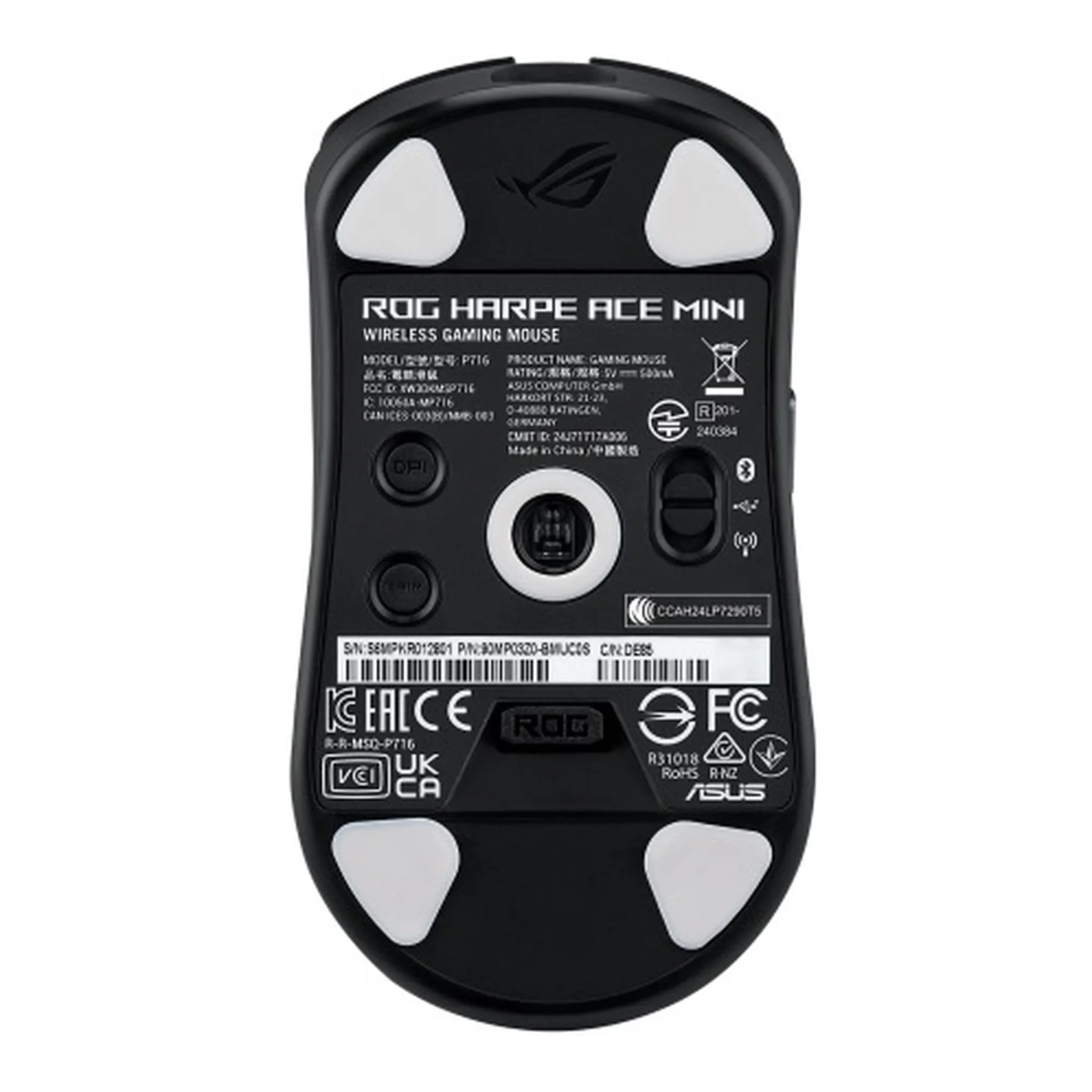 Купити Мишка ASUS ROG Harpe Ace Mini USB-A/WL/BT Black (90MP03Z0-BMUA00) - фото 9
