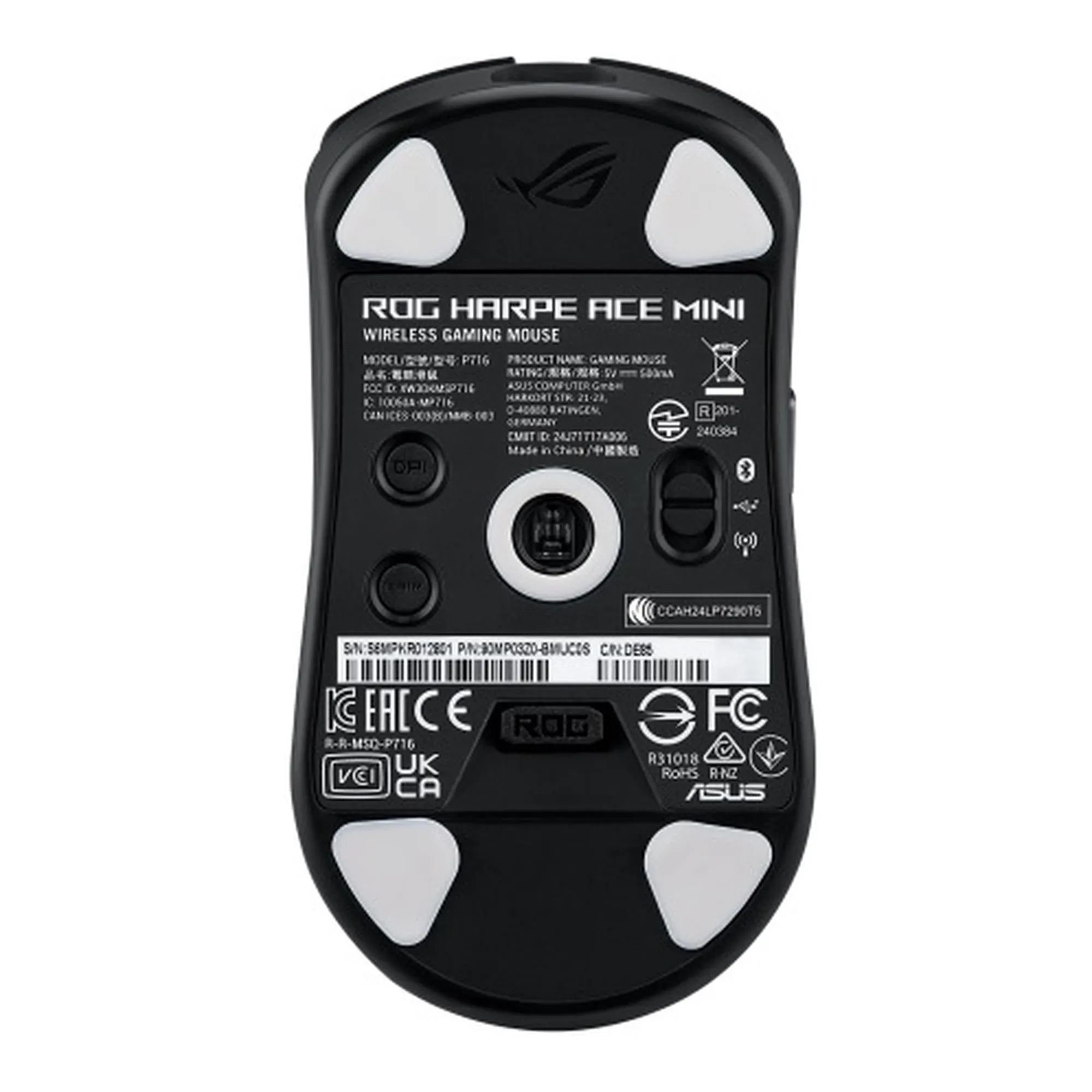 Купити Мишка ASUS ROG Harpe Ace Mini USB-A/WL/BT Black (90MP03Z0-BMUA00) - фото 9