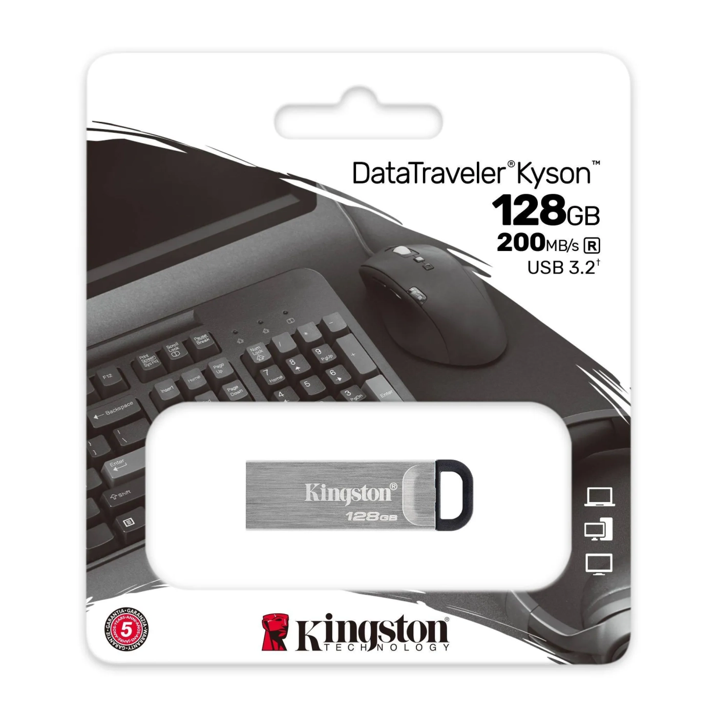 Купити Флеш накопичувач 128GB USB Kingston DataTraveler Kyson (DTKN/128GB) - фото 3