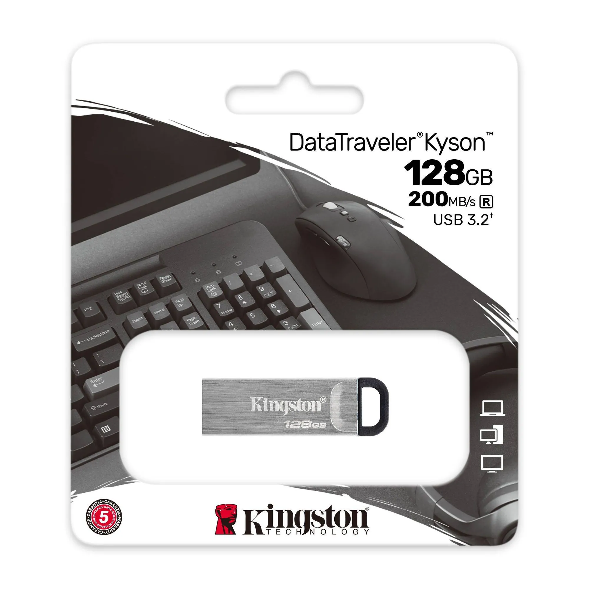 Купити Флеш накопичувач 128GB USB Kingston DataTraveler Kyson (DTKN/128GB) - фото 3