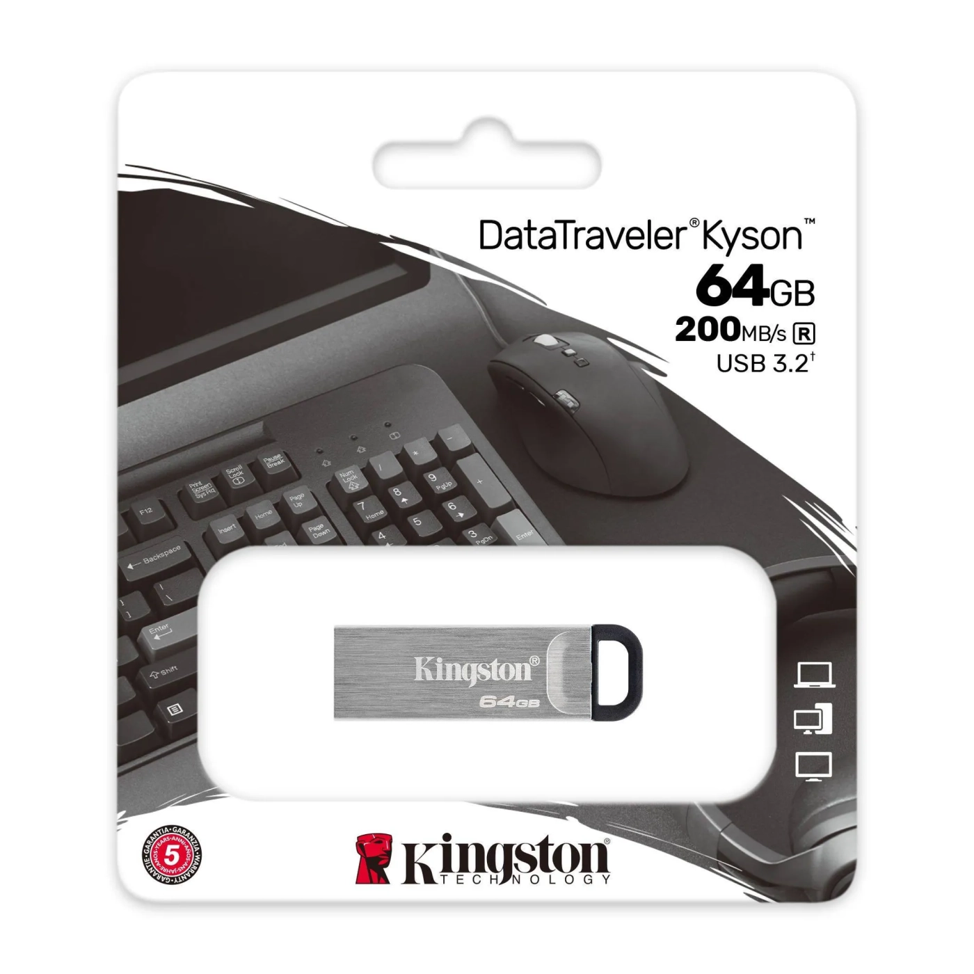 Купити Флеш накопичувач 64GB USB Kingston DataTraveler Kyson (DTKN/64GB) - фото 3