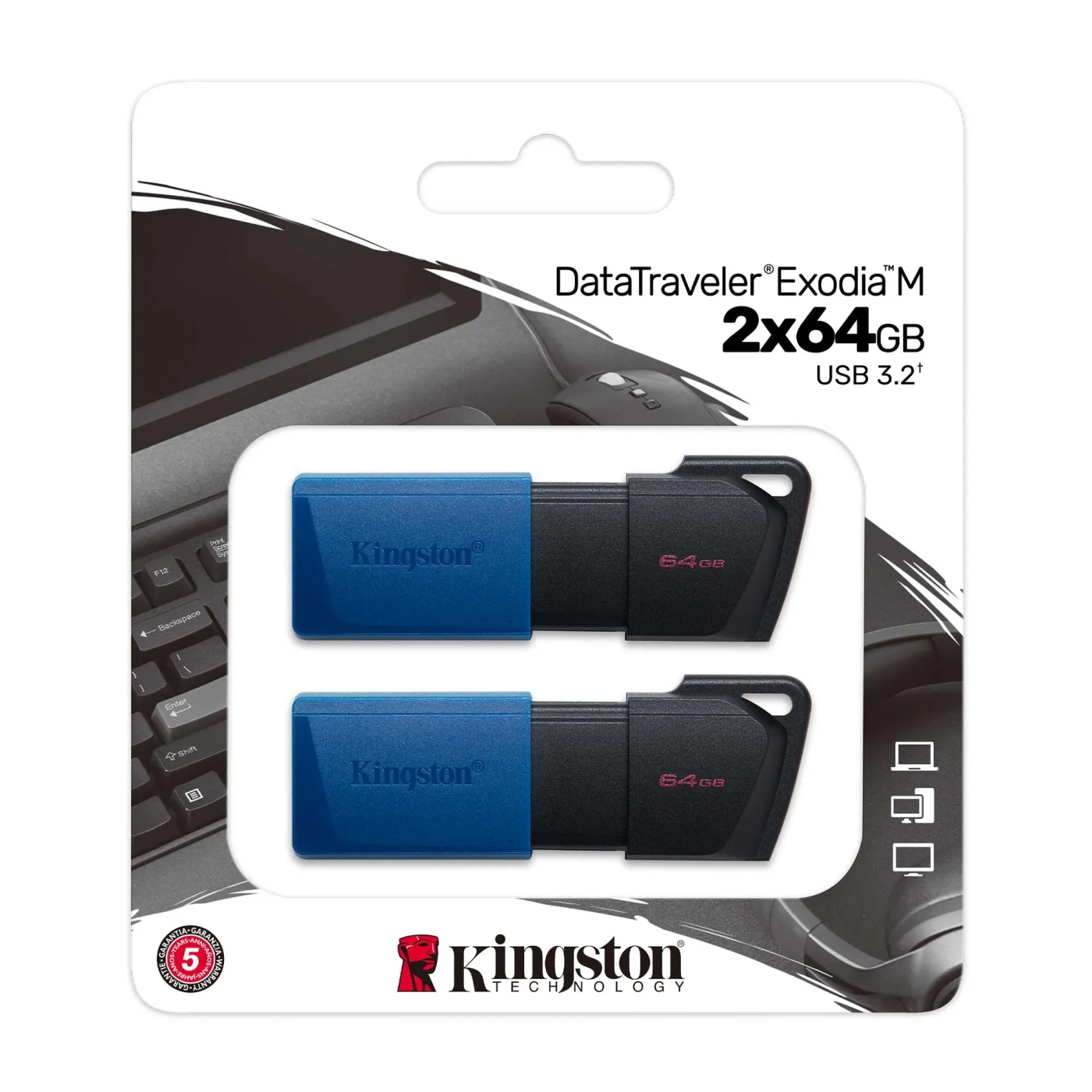 Купить Флеш накопитель 64GB USB Kingston DataTraveler Exodia M 2-pack (DTXM/64GB-2P) - фото 3