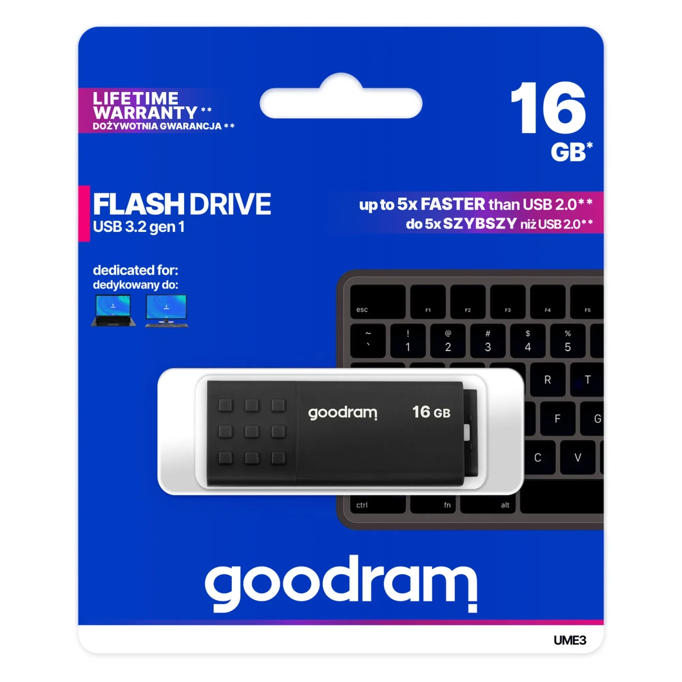 Купити Флеш накопичувач 16GB USB Goodram UME3 Black (UME3-0160K0R11) - фото 5