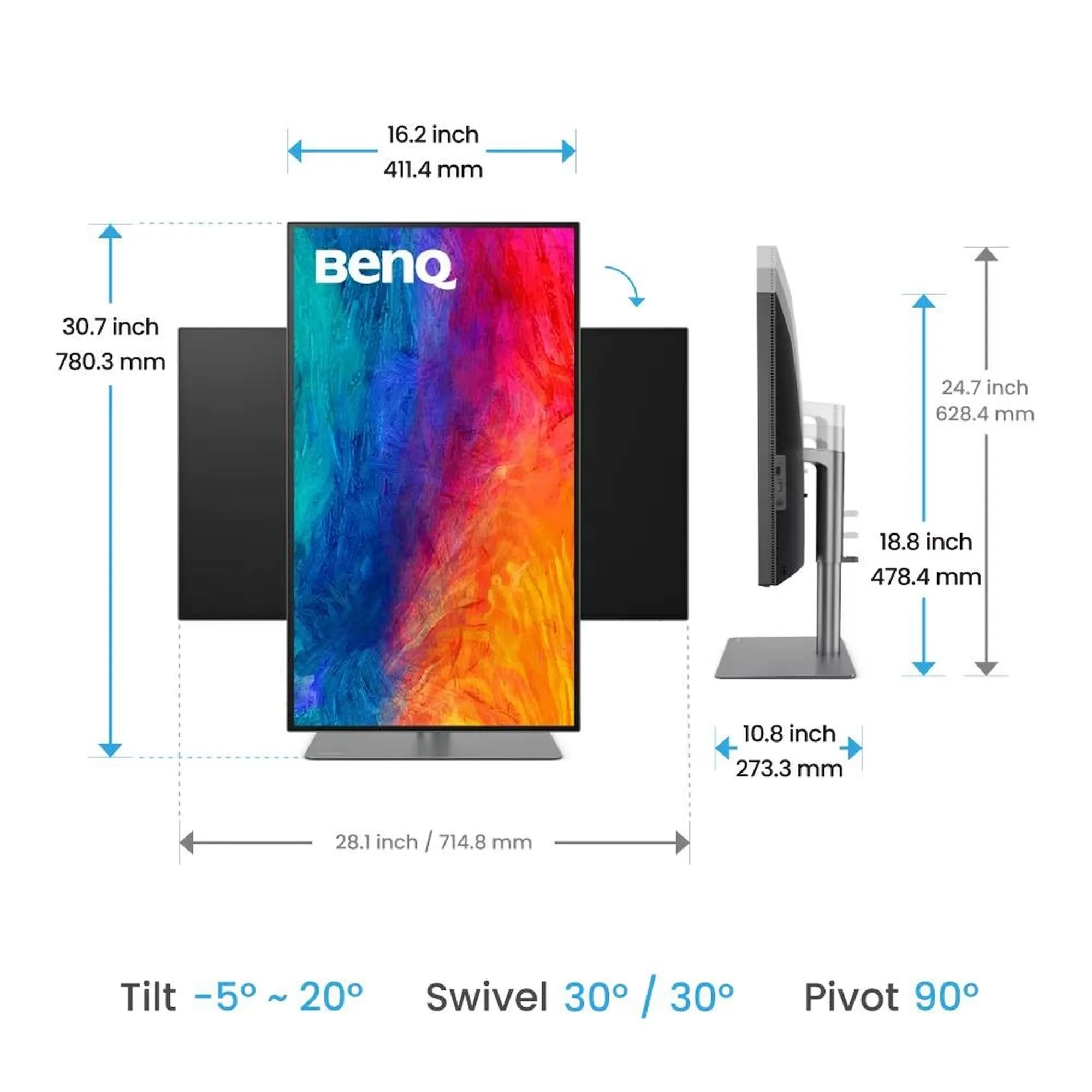 Купити Монітор 31.5" BenQ DesignVue PD3225U (9H.LLYLA.TBE) - фото 9