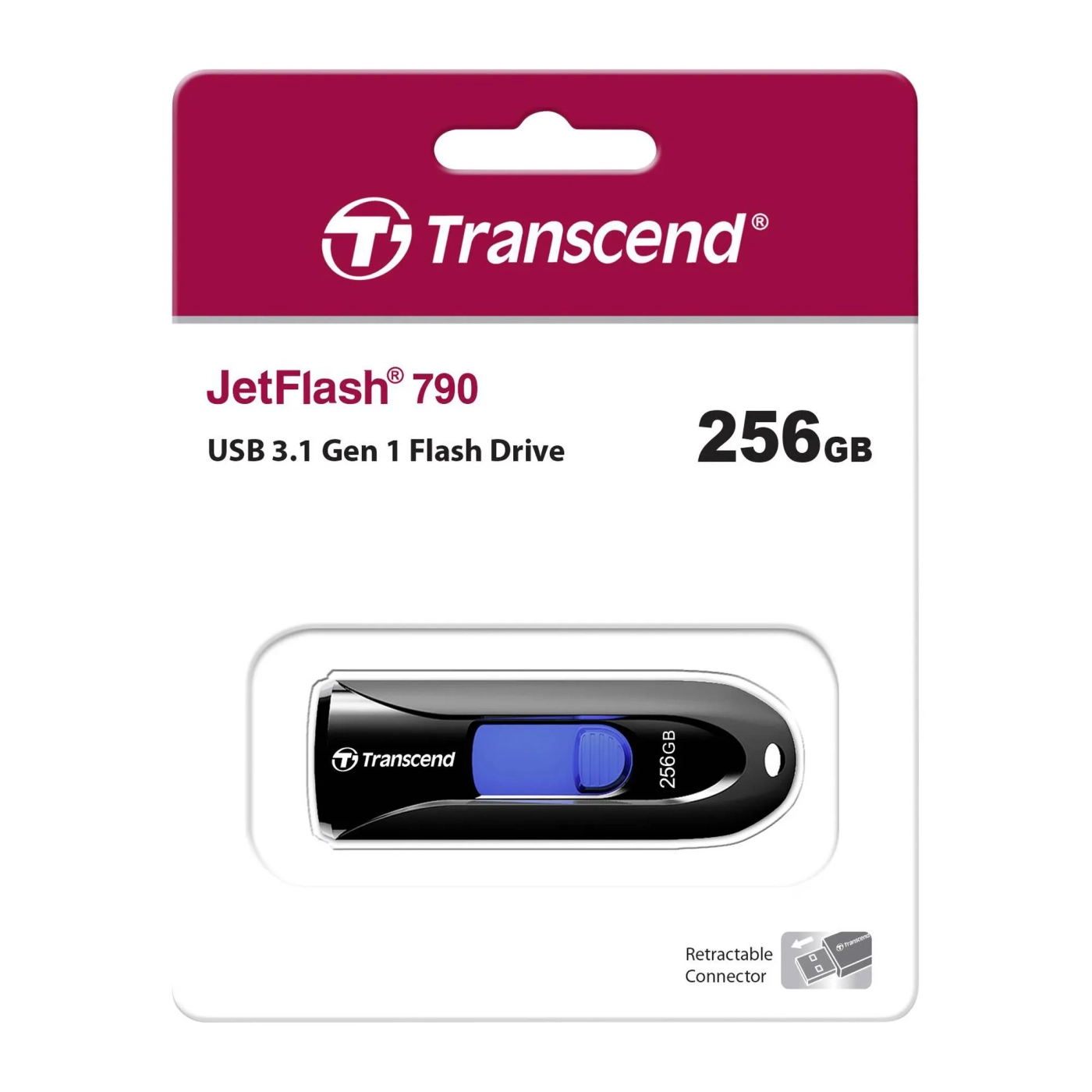 Купити Флеш накопичувач 256GB USB Transcend JetFlash 790 Black (TS256GJF790K) - фото 5