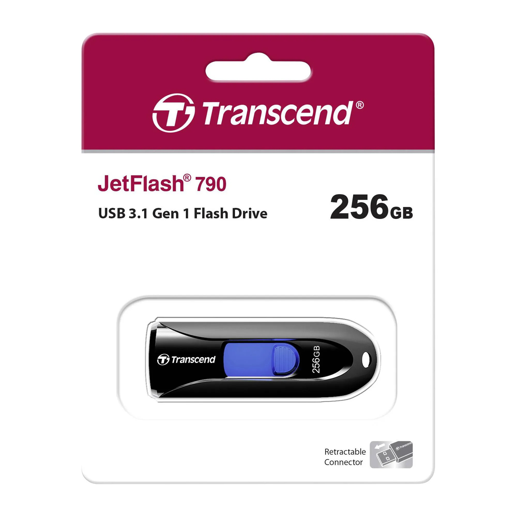 Купити Флеш накопичувач 256GB USB Transcend JetFlash 790 Black (TS256GJF790K) - фото 5