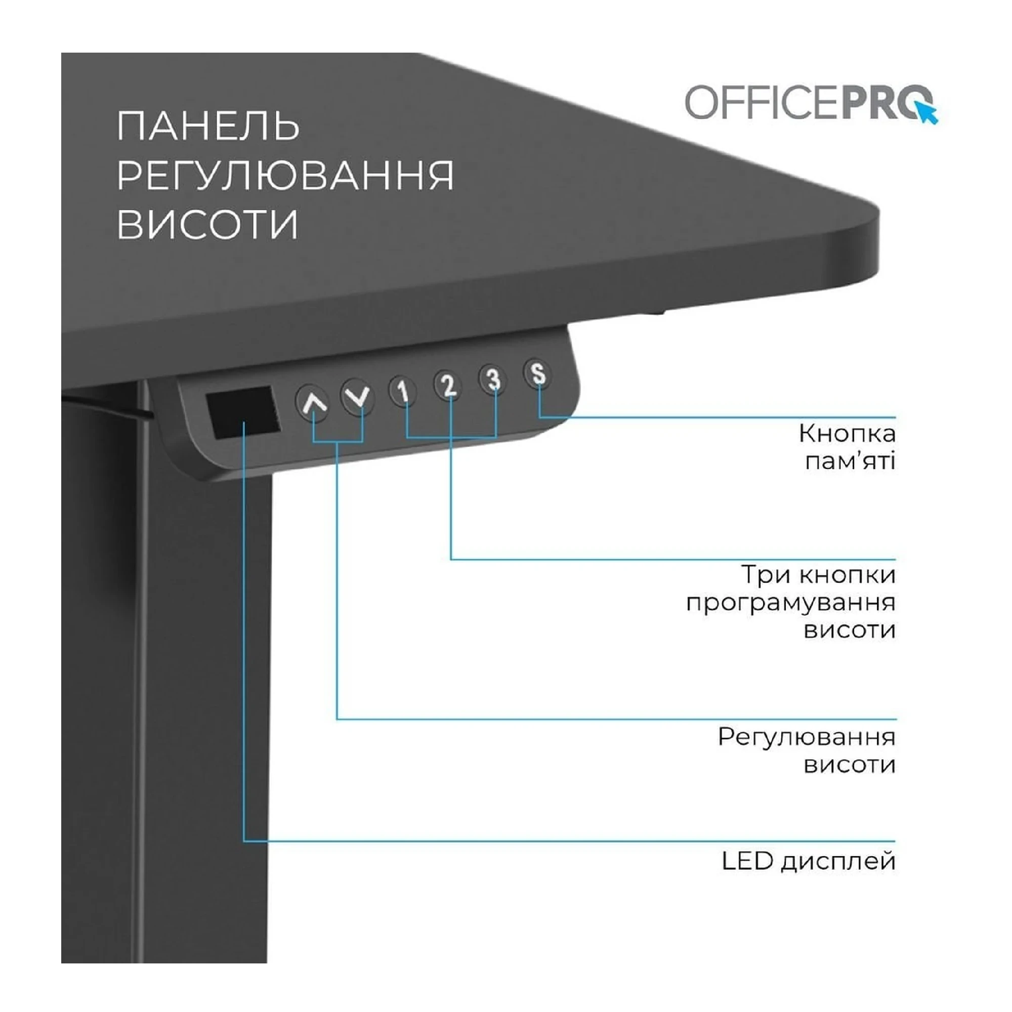 Купити Комп'ютерний стіл Officepro ODE1470B Black - фото 6