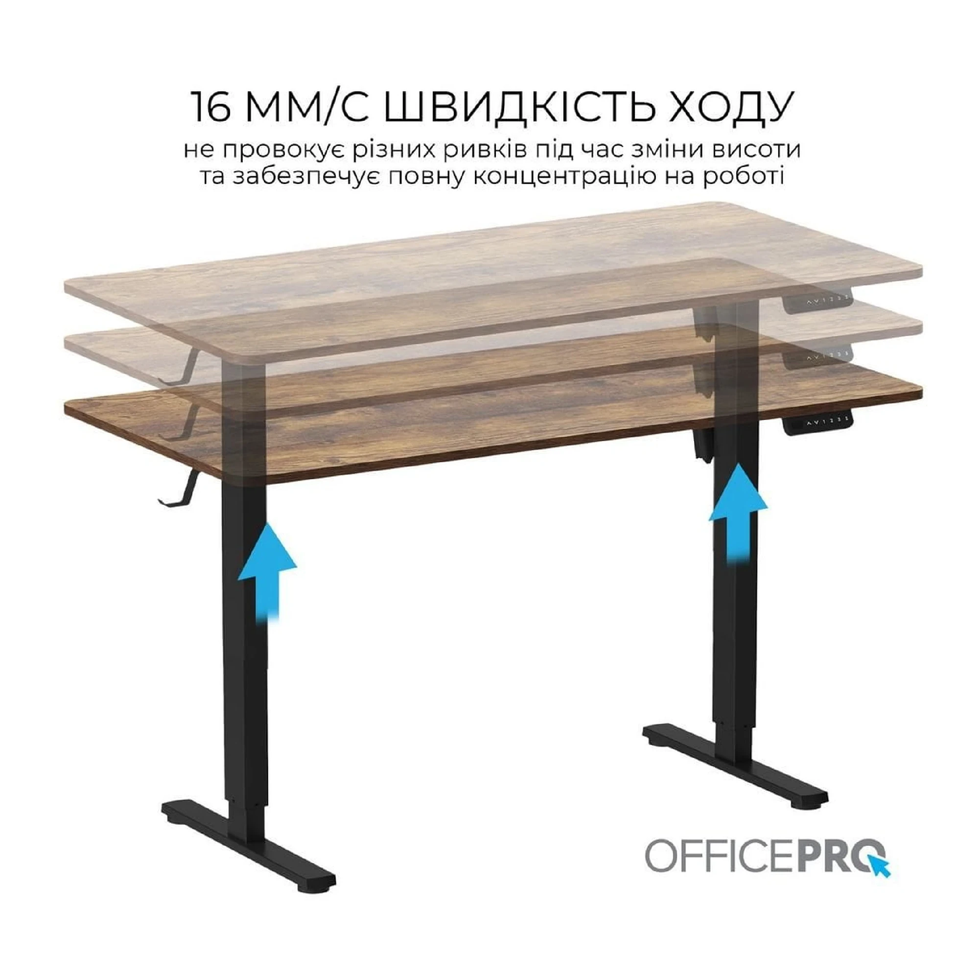 Купить Компьютерный стол Officepro ODE1470DW Dark Wood/Black - фото 4