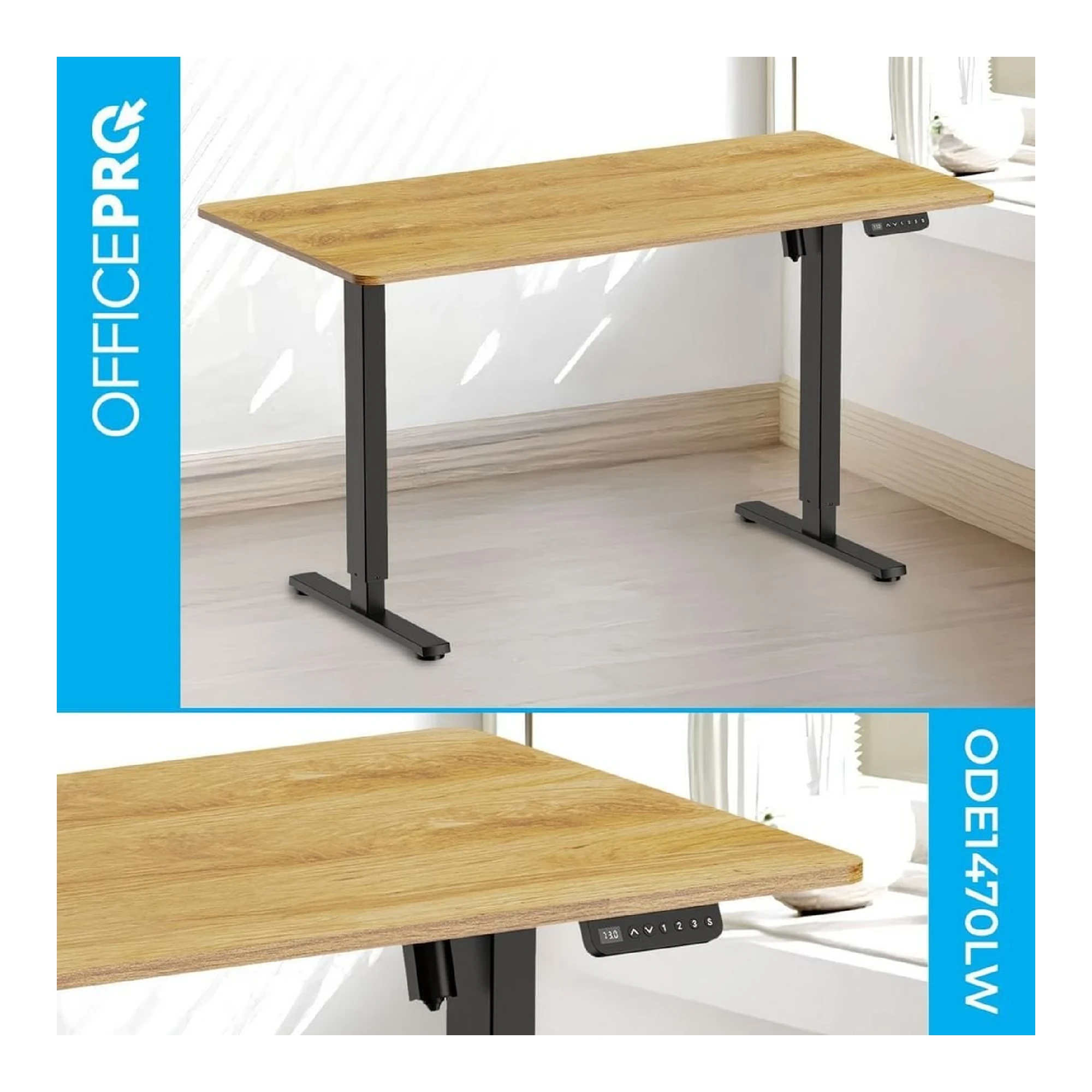 Купить Компьютерный стол Officepro ODE1470LW Light Wood/Black - фото 3