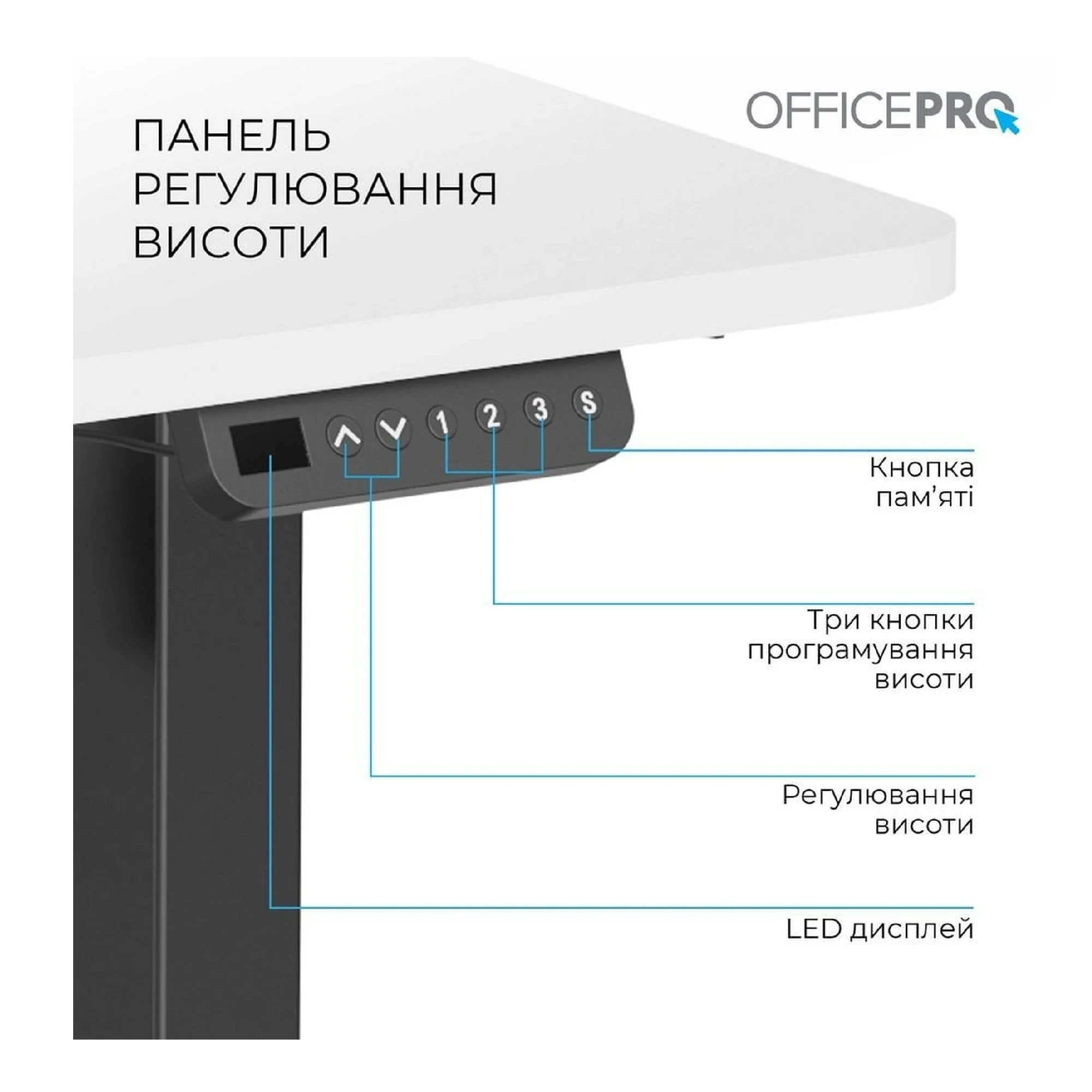 Купити Комп'ютерний стіл Officepro ODE1470WB White/Black - фото 5