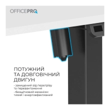 Купити Комп'ютерний стіл Officepro ODE1470WB White/Black - фото 6